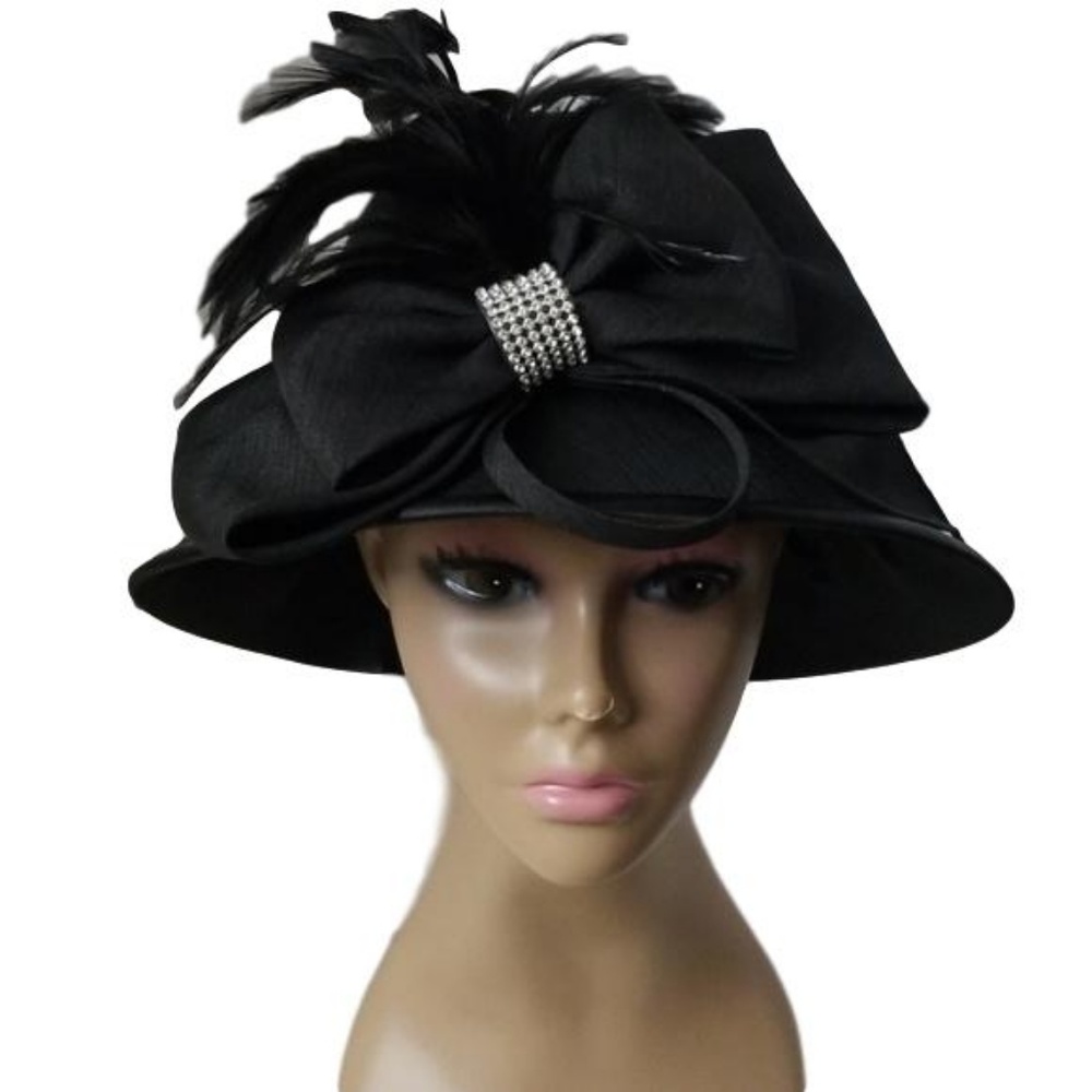 Black dress hat